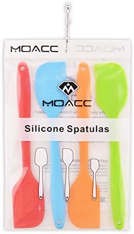 Silicone Spatulas, 11 inch Rubber Spatula Heat Resistant Seamless One Piece Design Non-Stick Flexible Scrapers Baking Mixing Tool (4 Piece)