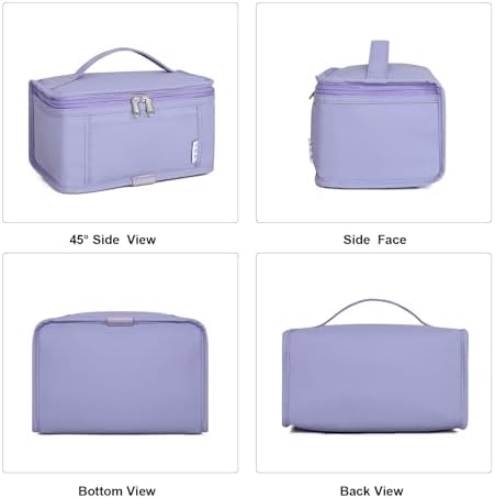 NOL Small Lunch Bag Mini Lunch Box Insulated Lunch Bag for Men/Women Leakproof Cooler Tote Bag Lightweight Nylon Waterproof Lunch Box For Work, Light purple