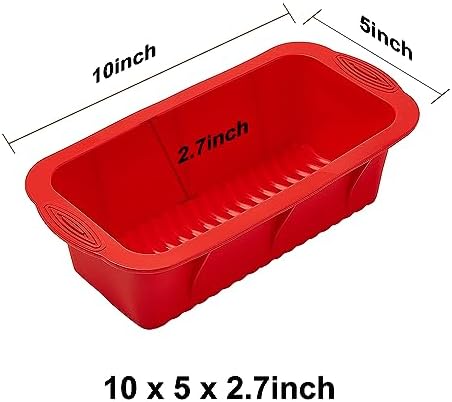SOV Silicone Bread Loaf Pan, Non-Stick Loaf Pan and Easy Release, Ideal for Bread, Toast, Brownie, Homemade Cakes and Quiche Pie, BPA Free and Dishwasher Safe, Food Grade. (1, loaf pan)
