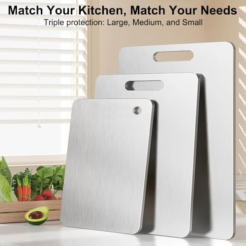 Titanium Cutting Board for Kitchen, Metal Non Stick Chopping Board