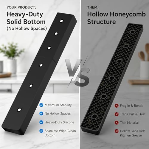 30" Magnetic Stove Top Shelf, Silicone Over the Stove Spice Rack Organizer