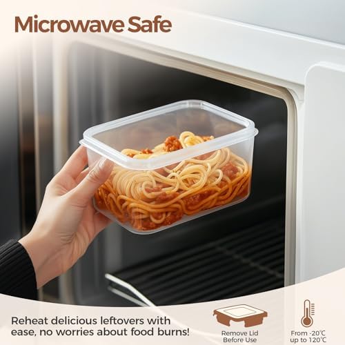 ComSaf Airtight Food Storage Containers with Lids 0.8/1.5/2.1Qt 3Pack