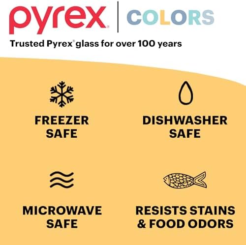 Pyrex Colors Tinted 12-Piece Small/Medium/Large Food Storage Container Set