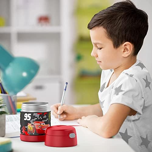 THERMOS FUNTAINER Kids Food Jar with Spoon, 10oz, Cars