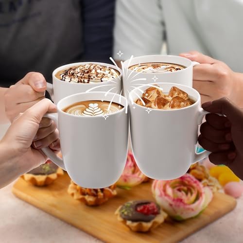 Large Ceramic Coffee Mug 16oz(475ml) Tea Cups Idea Gifts 1 Pack White
