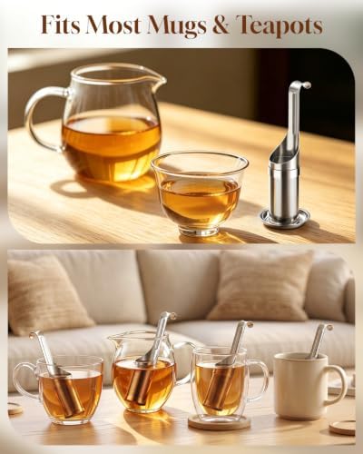 Tea Infuser for Loose Leaf Tea, Stainless Steel Fine Mesh Tea Strainer