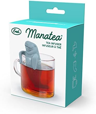 Fred Manatea Tea Infuser - Loose Leaf Steeper - BPA-Free Silicone Animal Shaped Filter for Mugs, Dishwasher & Microwave Safe Tea Accessory, Fits on Cup Rim - Great Gadget Gift & Cute Kitchen Accessory