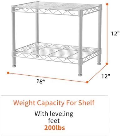 SINGAYE Small Shelves Kitchen Storage Shelf Wire Shelving Metal Adjustable