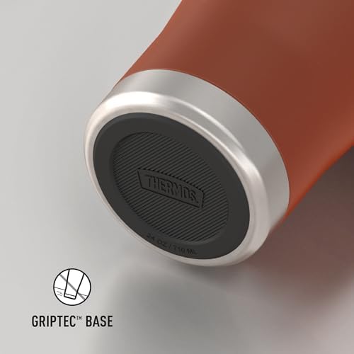 THERMOS Icon Series 24oz Stainless Steel Tumbler with Slide Lock Lid, Leakproof, Fits Cupholder, Dishwasher Safe, Griptec™ Non‑Slip Base, Keeps Drinks Hot 6 Hrs/Cold 22 Hrs, Saddle