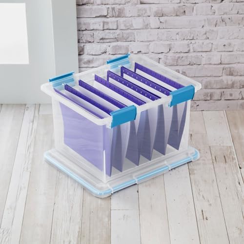 Sterilite Gasket Storage Box with Lids for Home & Office, 32 Quart, 16-Pack