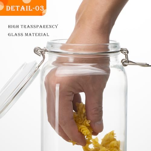 Large Glass Storage Containers with Airtight Lids 78oz 3 Pack