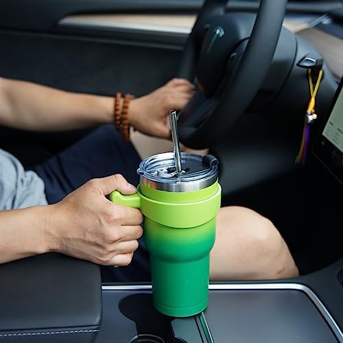 BJPKPK 20 oz Tumbler with Handle & Straw, Insulated Stainless Steel Mug