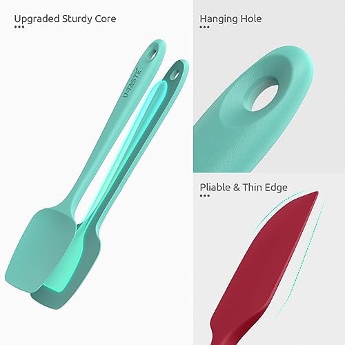 U-Taste Silicone Spatula Set 600°F High Heat Resistant, 4-Pcs, Multicolor