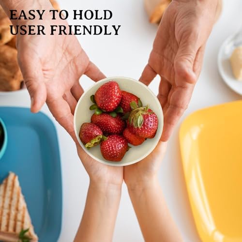 10 OZ Snack Bowl Set of 8, Unbreakable Ice Cream Bowl (Beige)