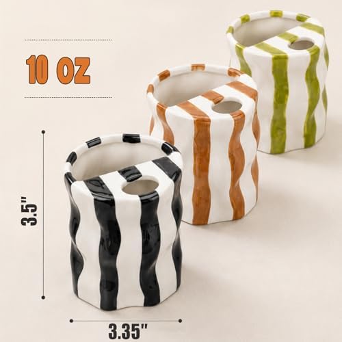 Espresso Cups Ceramic Coffee Mug Series European Striped Dot Coffee Cup And Saucer Mug Cake Plate Afternoon Tea Set Tea Cup And Saucer (Black 3)