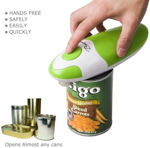 Kitchen Automatic Safety Cordless One Tin Touch Electric Can Opener& Bangrui Professional Electric Can Opener.One-touch switch .Smooth can edge.Being friendly to left-hander and arthritics!(Green)