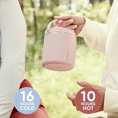 Hydrapeak 25oz Stainless Steel Vacuum Insulated Food Jar for Hot Food and Cold Food, Wide Mouth Leak-Proof Soup Jar for Adults, 10 Hours Hot and 16 Hours Cold (Black) (Pack of 3)