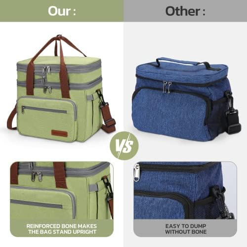 Maelstrom 23L Insulated Lunch Box, Expandable Double Deck Cooler Bag