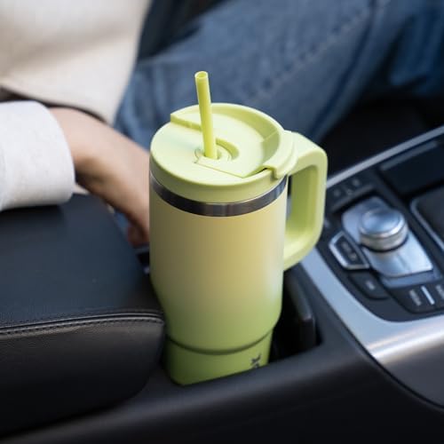 BJPKPK 30 oz Insulated Tumbler with Handle & Straw, Stainless Steel