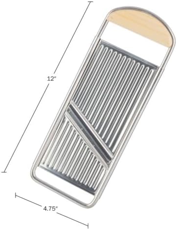 Kings County Tools Flat Handheld Mandoline Slicer for Kitchen, 12”