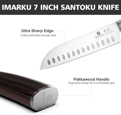 imarku 3 Pieces Knife Set, Japanese High Carbon Stainless Steel Chef Knives