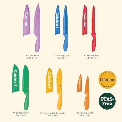 Cuisinart C55-01-12PCKS Collection 12-Piece Knife, Multicolor Advantage-Cutlery-Set, Multi-colored