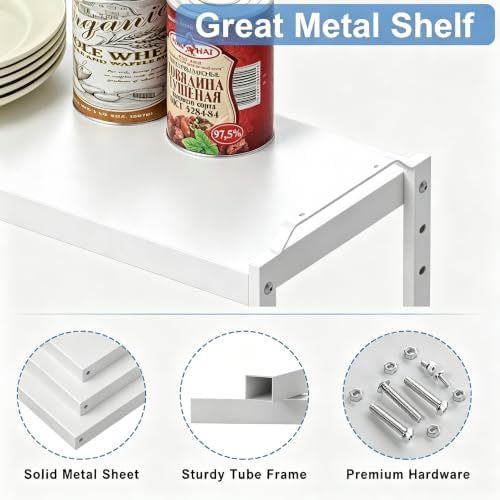 Expandable Cabinet Shelf Organizer, Metal Kitchen Countertop Storage Shelf