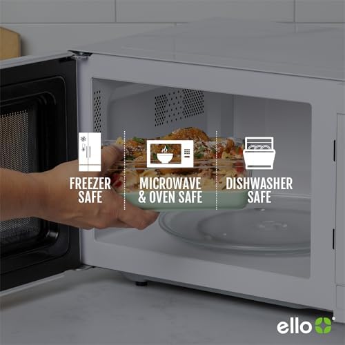 Ello Duraglass Refresh Mixed Meal Prep Set 6Pc, 3 Pack - Glass Food Storage Container with Silicone Boot and Airtight BPA-Free Plastic Lids, Dishwasher, Microwave and Freezer Safe, Cactus