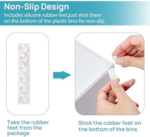 Vtopmart 4 Pack Small Stackable Storage Drawers, White