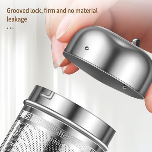 3 Pack 316 Stainless Steel Tea Infuser with Drip Tray, Extra Fine Mesh Tea Infusers for Loose Tea, Tea Strainer with Extended Chain Hook, Tea Steeper (3 Pack - Small + Medium + Large)