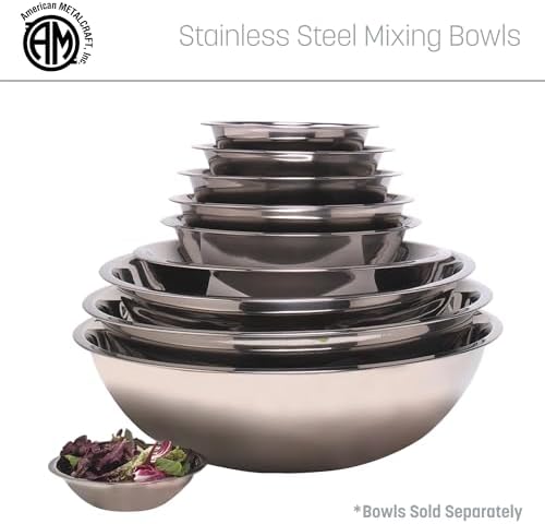 American METALCRAFT, Inc. SSB1600 Mixing Bowl, Stainless Steel, 16 Quarts, 17-1/2' Dia.