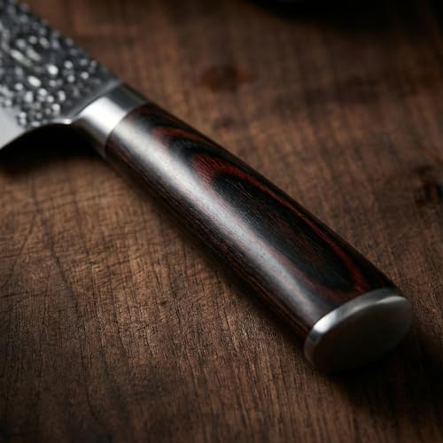 imarku Nakiri Knife 7 Inch, Japanese High Carbon Stainless Steel Chopper