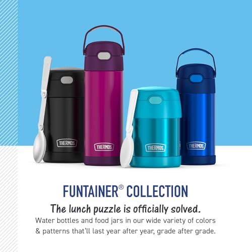 THERMOS FUNTAINER Kids Food Jar with Spoon, 10oz, Teal