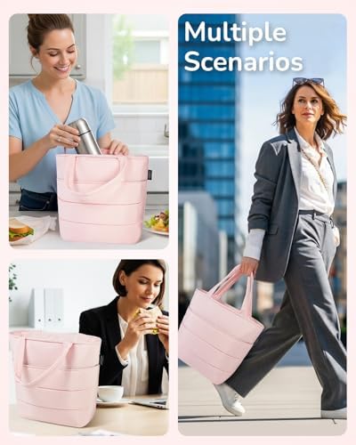Aosbos Lunch Tote Bag,Insulated Lunch Bag For Women,Work,Office