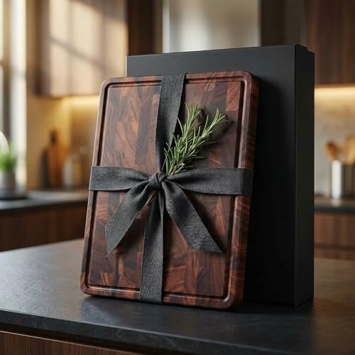 Walnut Wood Cutting Board for Kitchen, End Grain Chopping Boards