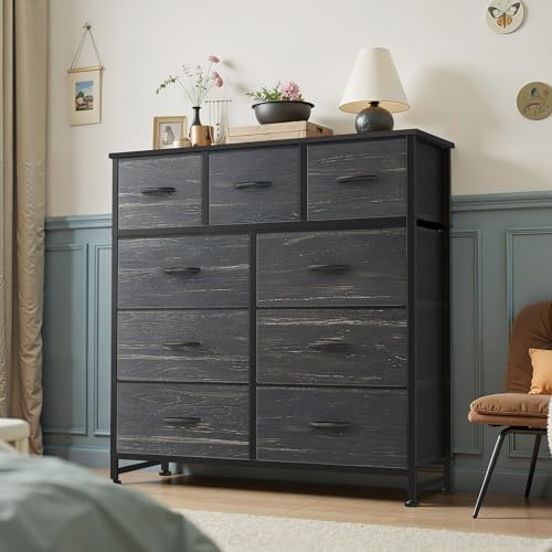 OLIXIS 9 Drawer Tall Dresser for Bedroom, Closet Organizers and Storage