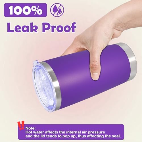 20oz Tumbler Stainless Steel Tumbler Coffee Tumbler with Lid Purple, 1P