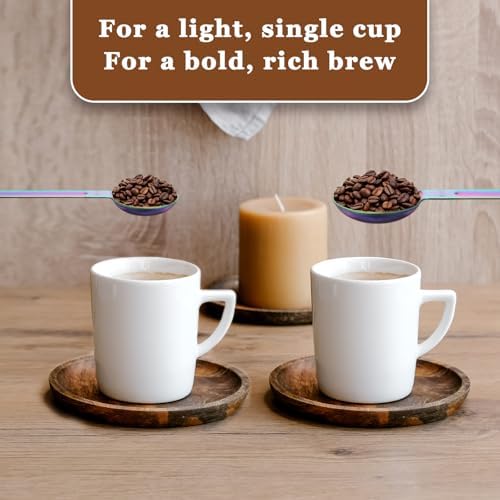 Double Sided Measuring Spoon Stainless Steel Coffee Scoop Teaspoon Measuring Spoon 1 Tsp (5ml) & 1 Tbsp (15ml) Dual-Measure Long-Handle Spoons Coffee Measurings Spoons (Colorful)
