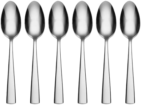 Oneida H098006D Nocha Everyday Flatware Dinner Spoons, Set Of 6, 7"L x 1.4" W