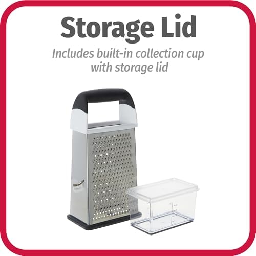 GoodCook Touch 4-sided Box Grater, Stainless Steel Blades with Collection Cup Included
