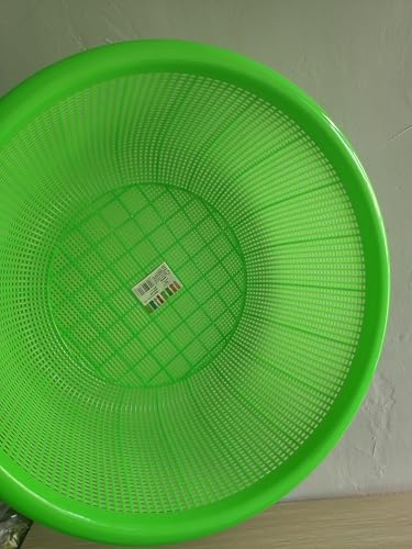 4 Pcs Large Plastic Wash Basket Round Perforated Colander Wash Vegetables and Fruits Drain Cooked Pasta Kitchen Essentials Food Strainer Basket Strainer Kitchen Blue Green Red Orange color