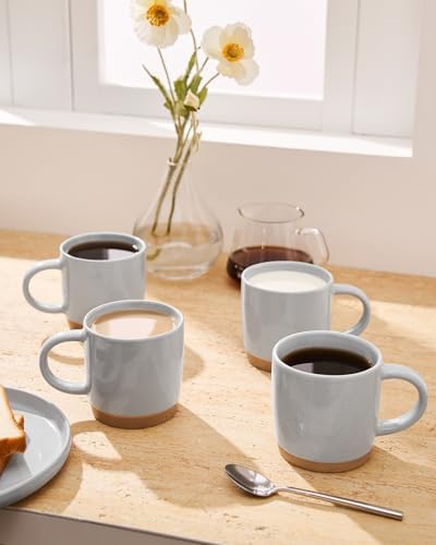 famiware Milkyway Coffee Mugs of 6, 13 oz Mug Set, Ceramic Cup with Handle