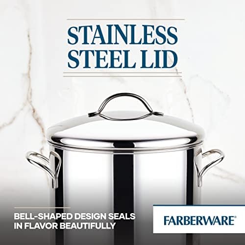 Farberware Classic Series 12 Qt Stainless Steel Stock Pot With Lid, Silver