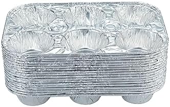 Waytiffer (10pack Muffin Pan 6-Cup Cupcake Aluminum Pans Favorite Muffin Tin Size for Baking Cupcakes Muffins and Mini Pies - Standard Size