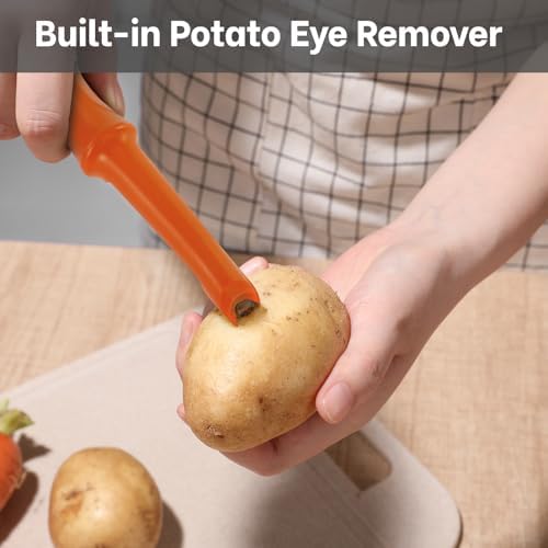 Beneno Swivel Vegetable Peeler, Smooth Peeling Potato Peeler, Orange