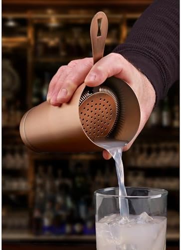 Barfly Deluxe Antique Hawthorne Spring Strainer, Antique Copper