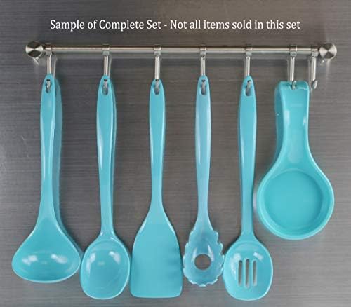 Reston Lloyd Melamine Soup Ladle Kitchen Utensil, Premium Quality Utensil with Heat Resistant Ergonomic Handle, Durable BPA-Free Plastic, 10.5 inch long, 6pc Set, Aqua-Blue