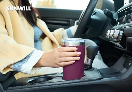 SUNWILL Coffee Tumbler, 20 oz Insulated Travel Mug Stainless Steel