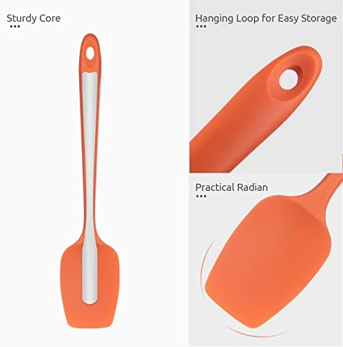 U-Taste Silicone Spoon Spatula, 600°F High Temp Spoonula, 11.38", Orange