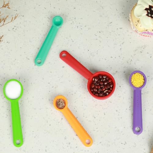 Silicone Measuring Spoons Set of 5, Assorted Colors